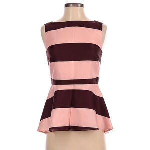 Banana Republic Sleeveless Striped Peplum Top Size 2